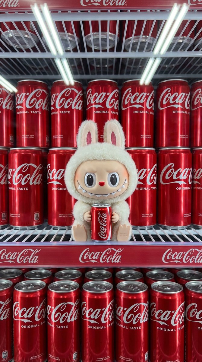 Product Shot Prompt for Nano Banana Pro: Art Toy in a Coca-Cola Cooler AI image template preview