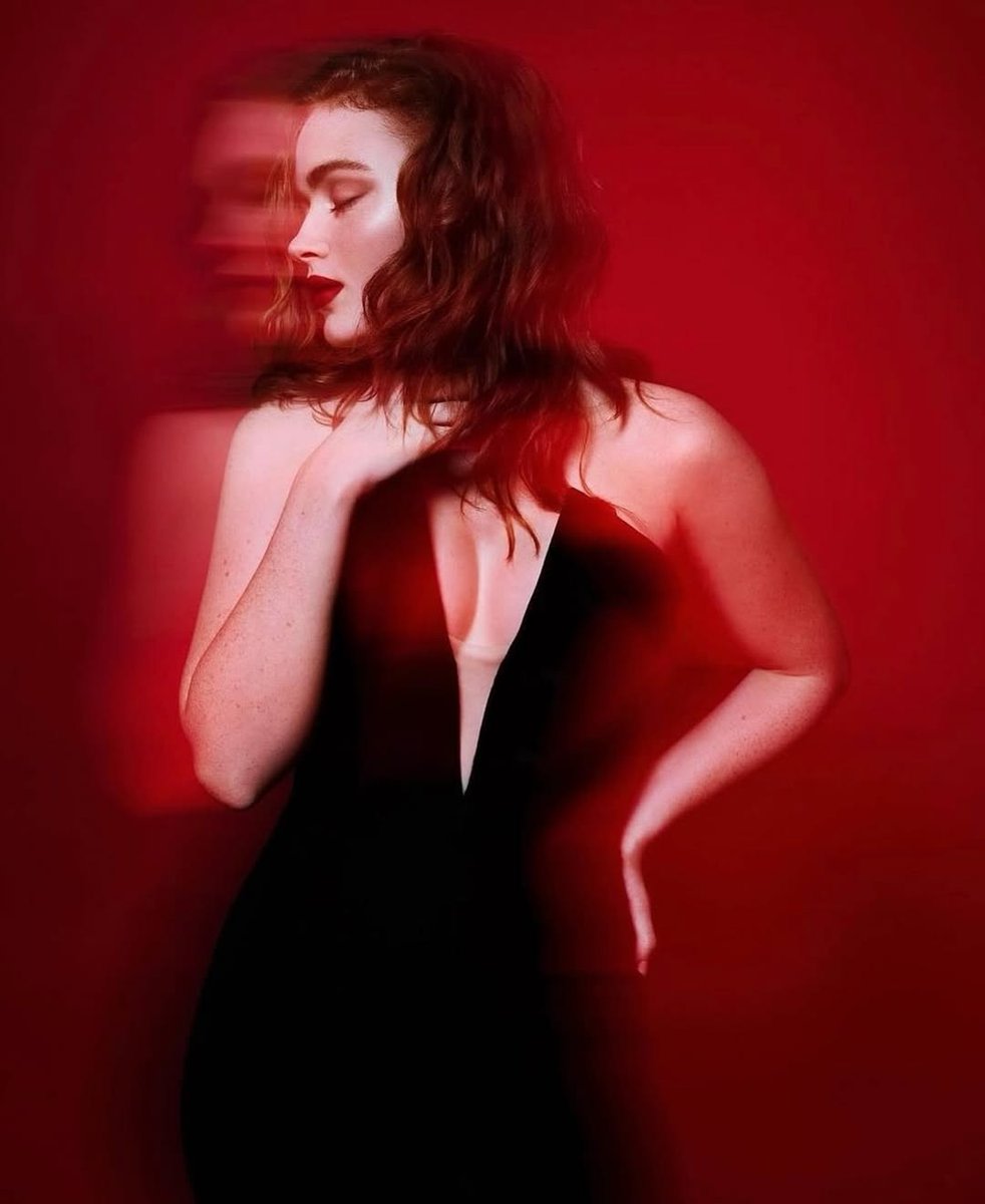 High-Fashion Cinematic Portrait with Shutter Drag Effect AI image template preview
