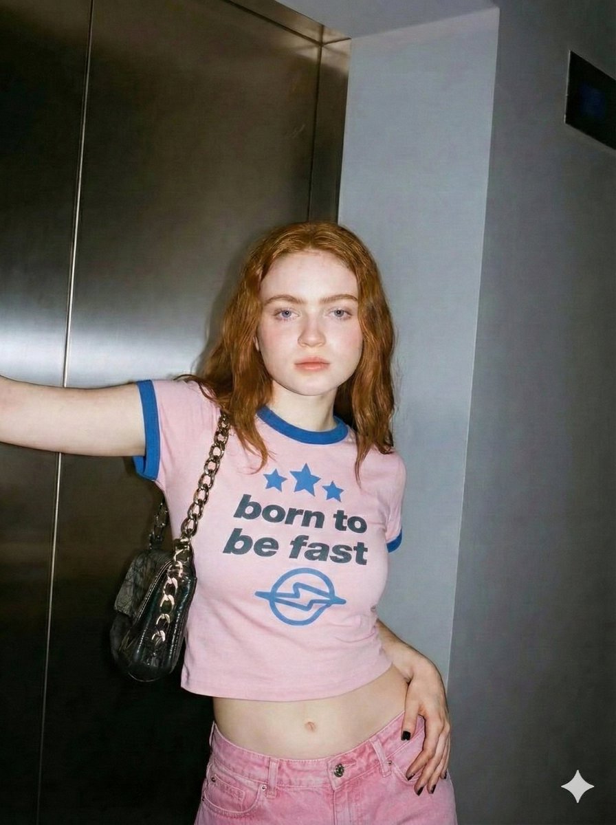 Y2K Inspired Snapshot of a Young Woman AI image template preview