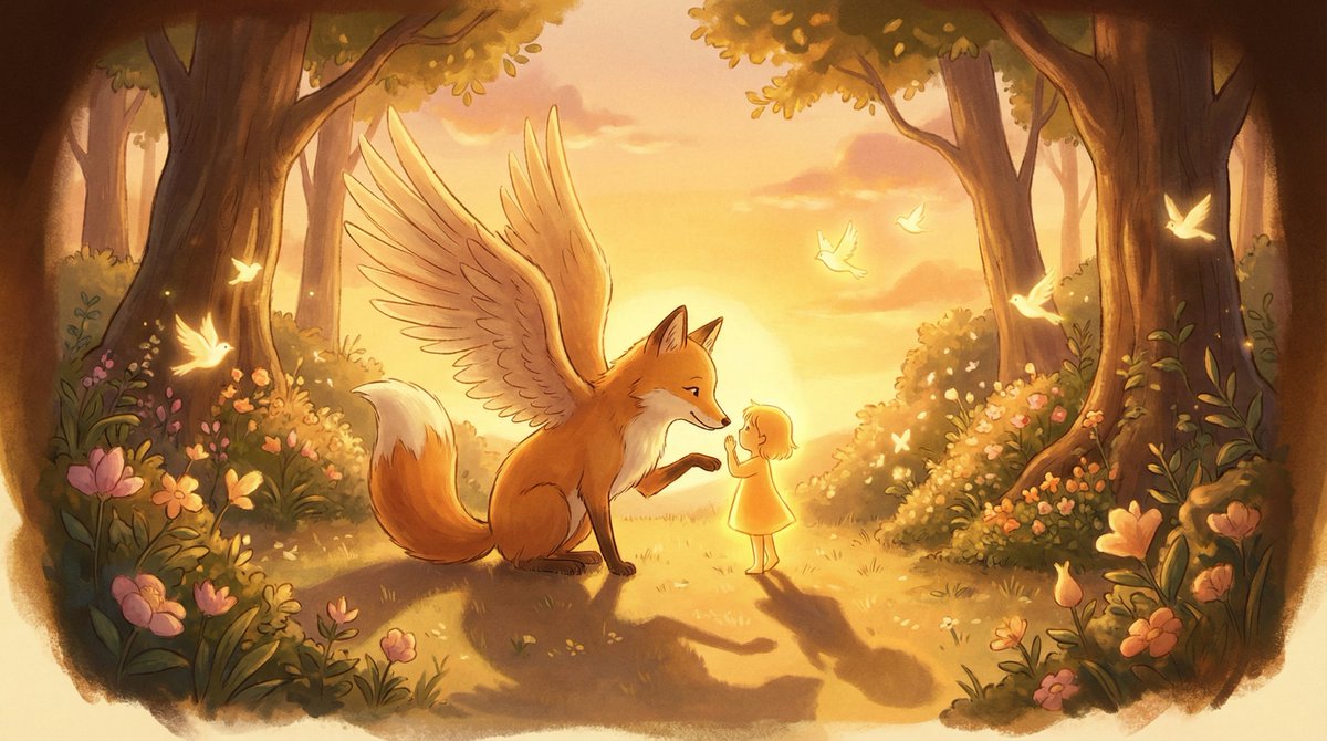 Golden Hour Storybook Rendering Template AI image template preview