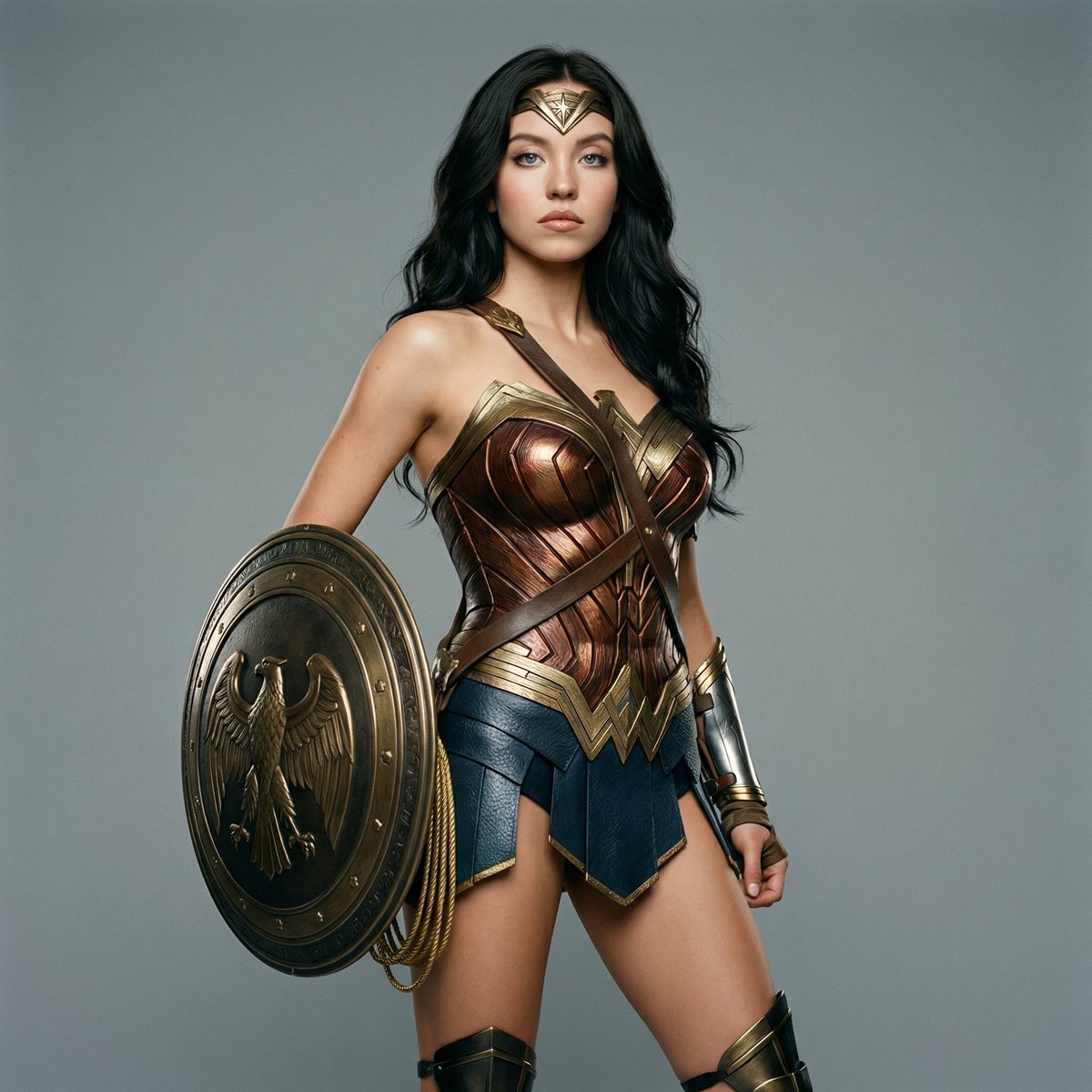 Ana De Armas as Wonder Woman Studio Portrait AI image template preview