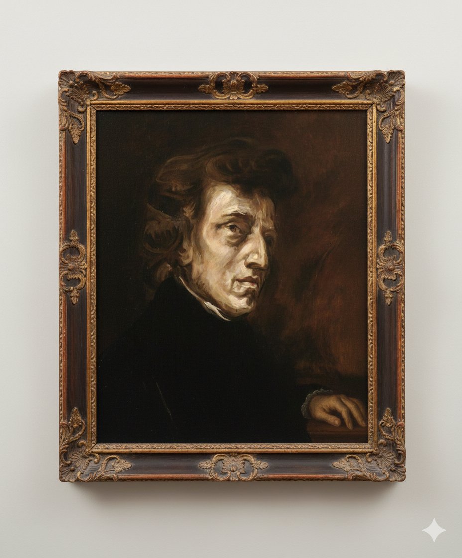 Image Generation Prompt: Altering a Chopin Painting AI image template preview