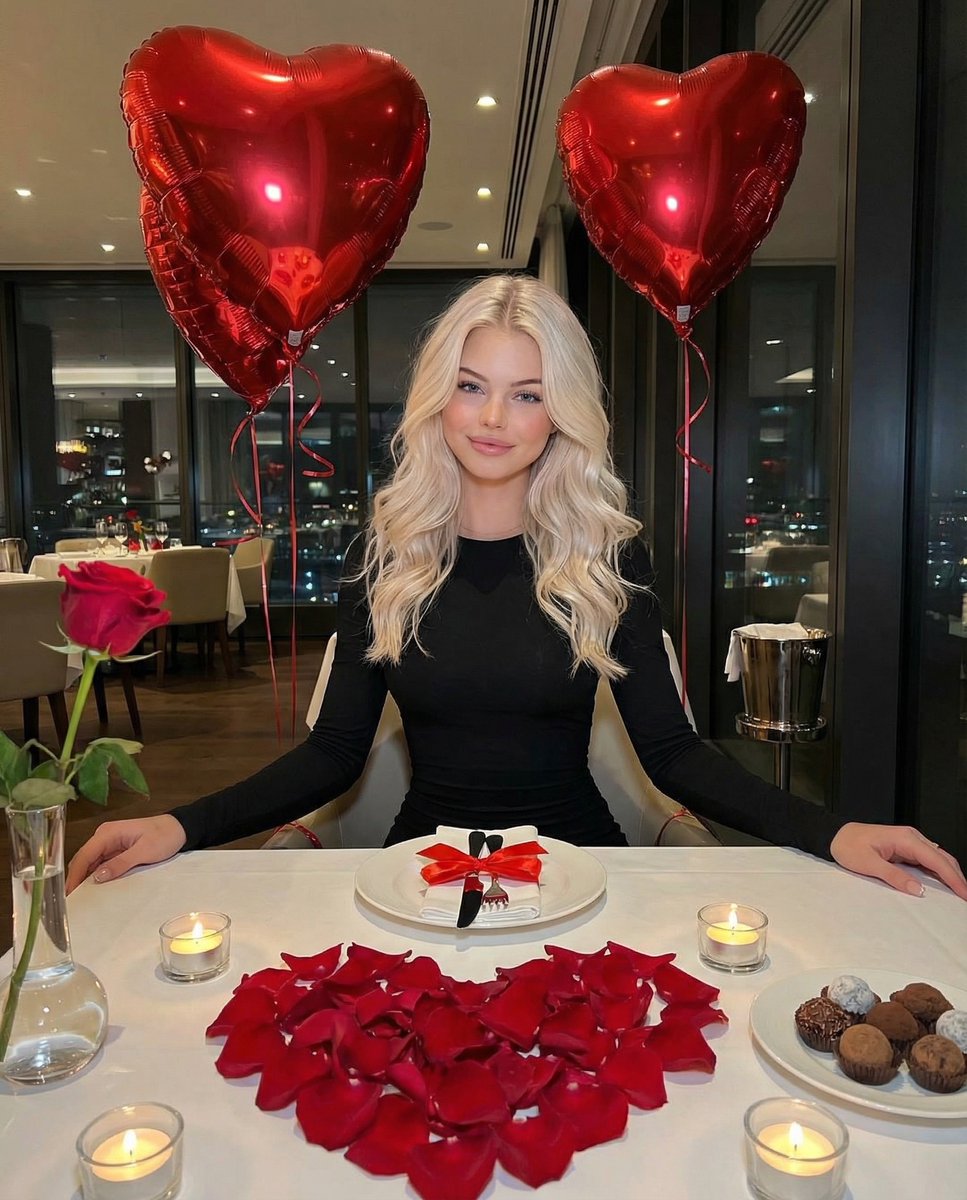 High-End Valentine’s Dinner Photoshoot AI image template preview