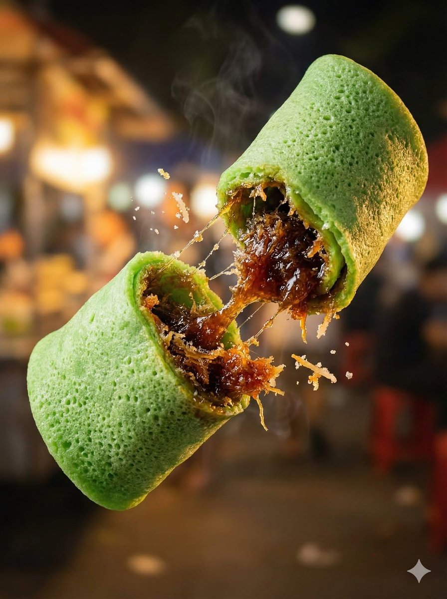Macro Food Photography of Floating Street Food AI image template preview