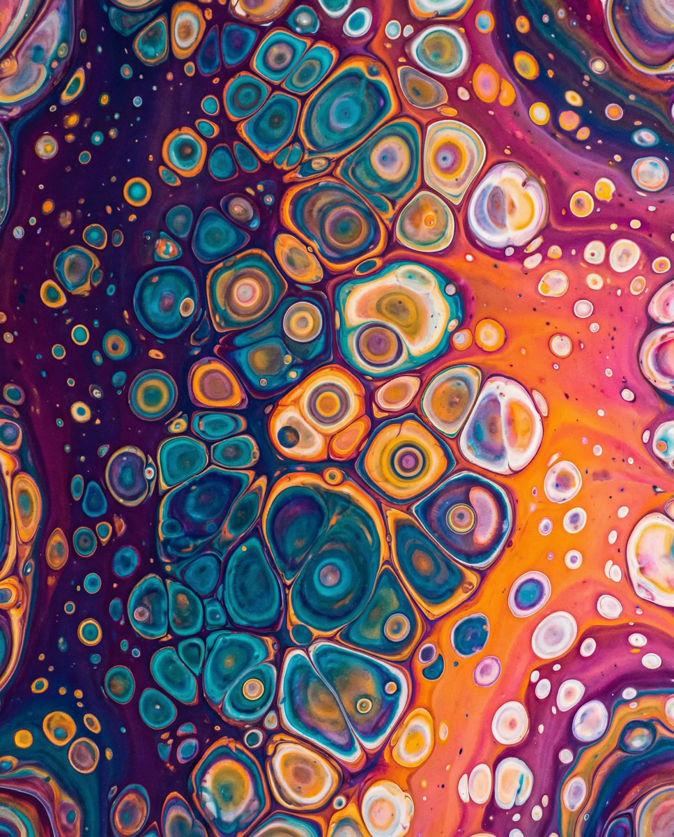 Vibrant Abstract Fluid Art Pour AI image template preview