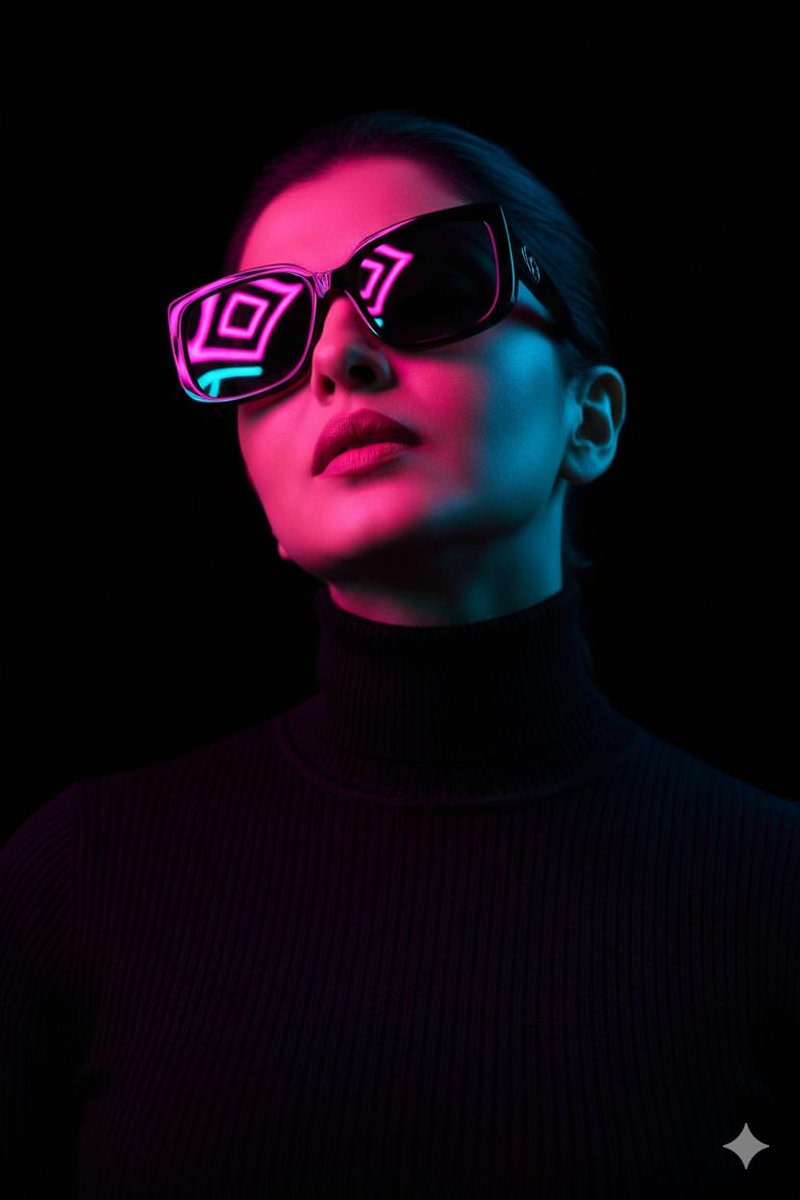 Cyberpunk Futuristic Portrait Prompt AI image template preview