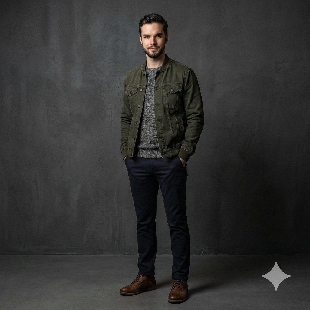 Photorealistic Studio Portrait with Identity Preservation AI image template preview
