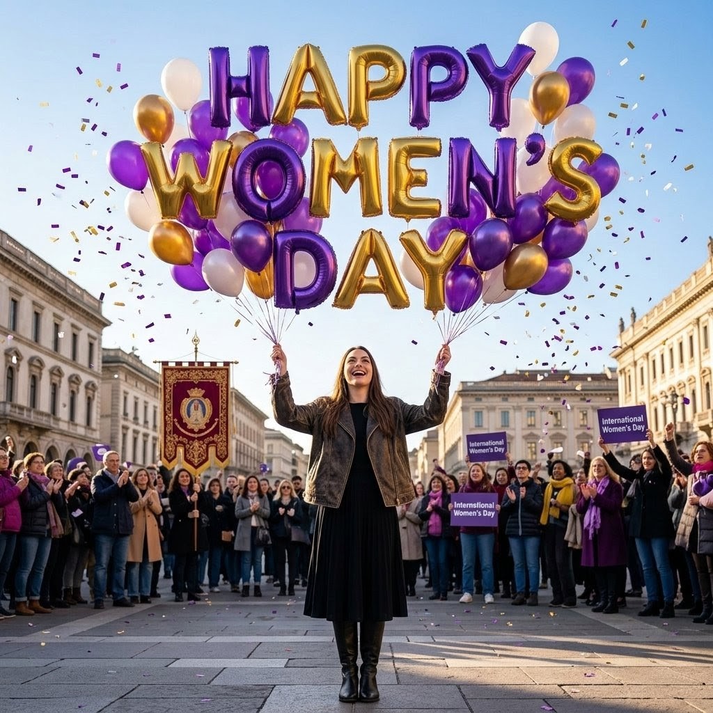 Cinematic Scene for Happy Women's Day AI image template preview