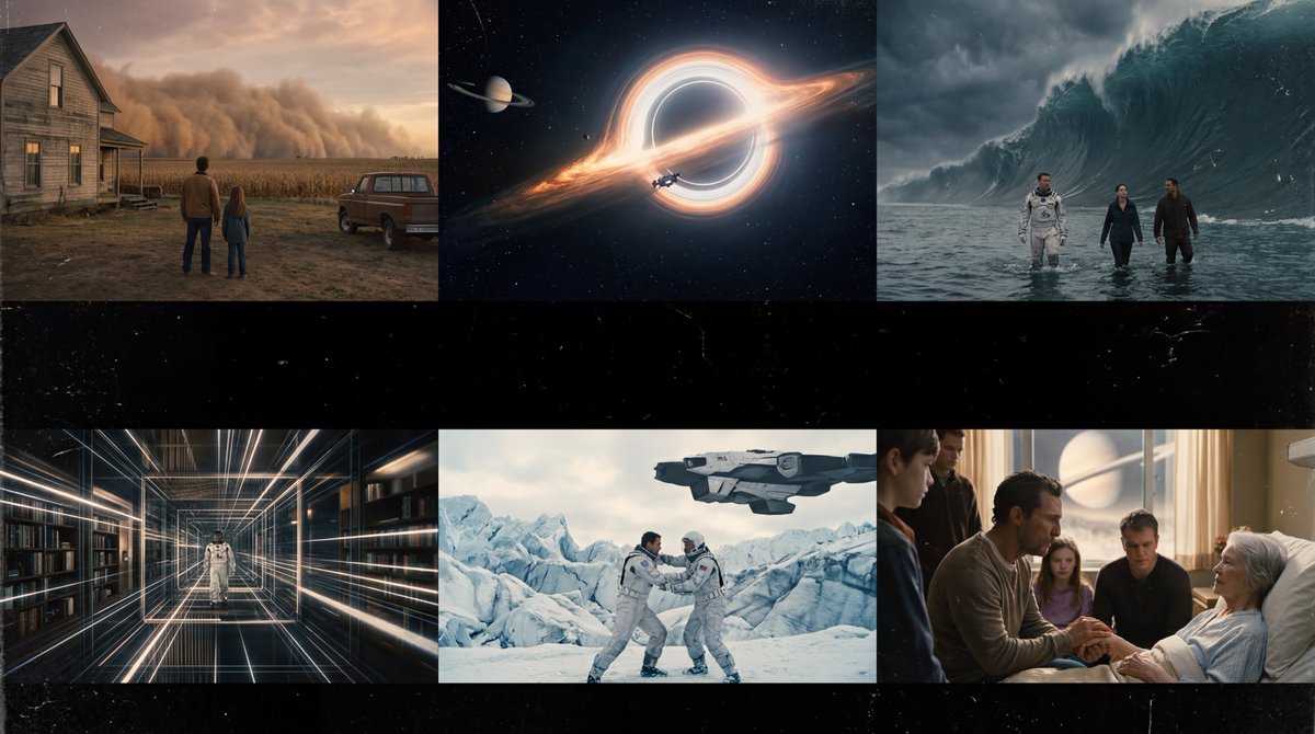 Interstellar-Inspired Cinematic Film Stills Prompt AI image template preview