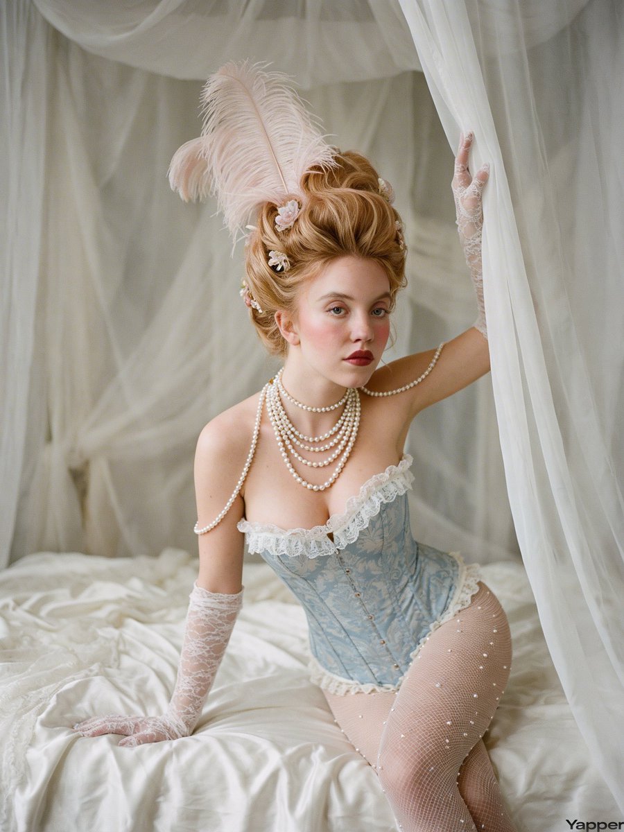 Rococo Revival Sydney Sweeney Prompt for Nano Banana Pro AI image template preview