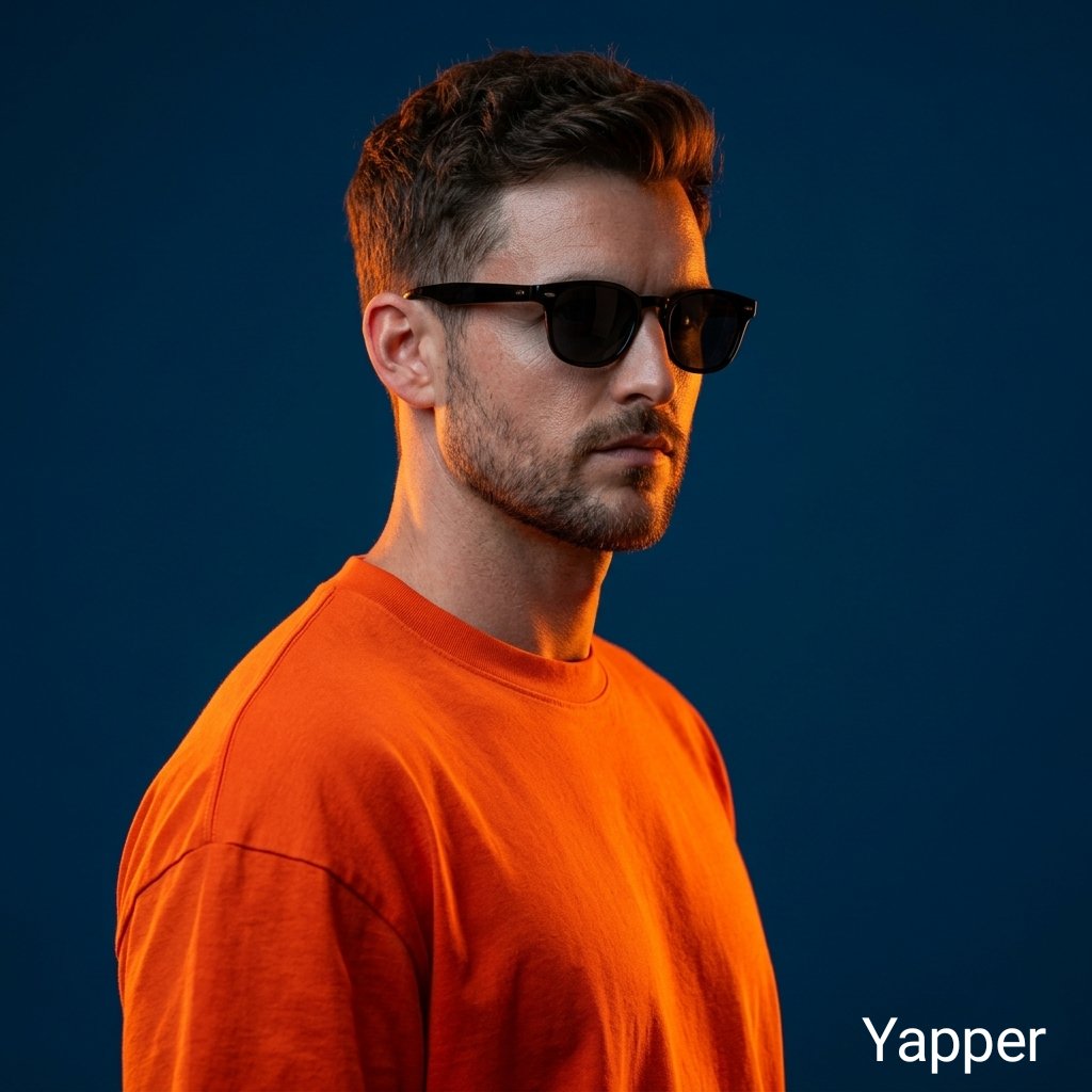 Ultra-Realistic Portrait with Neon Rim Lighting AI image template preview