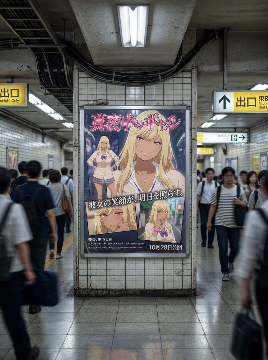 Subway Ad Poster Prompt for Character Image Generation (Portfolio Style) AI image template preview