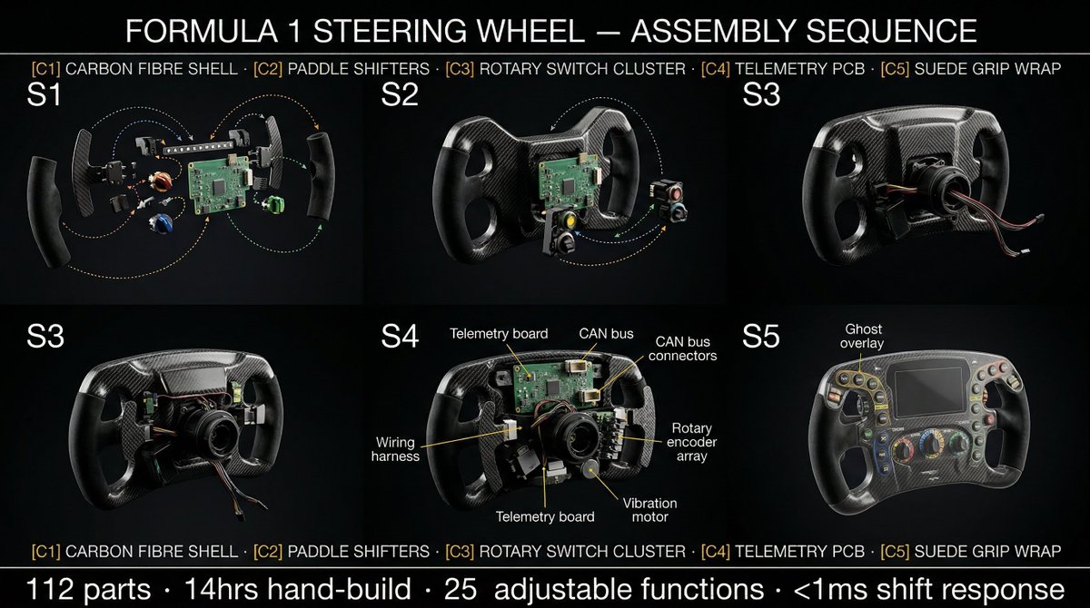 Product Assembly Sequence Timeline AI image template preview