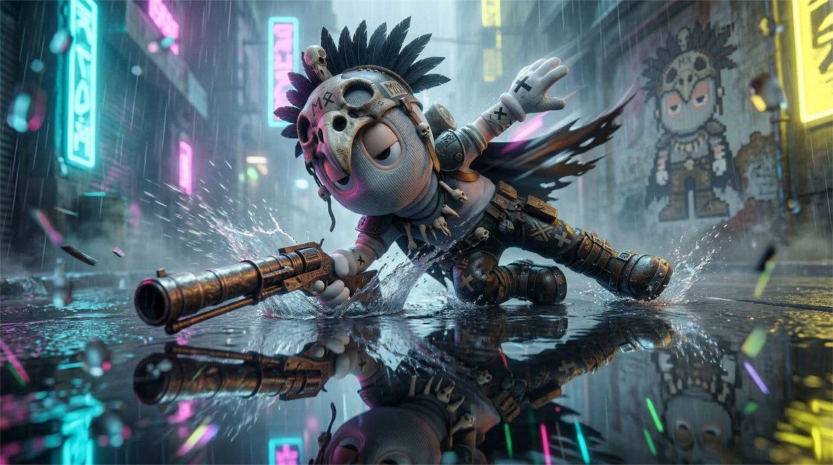 High-Speed Cinematic Cyberpunk Scene Prompt AI image template preview