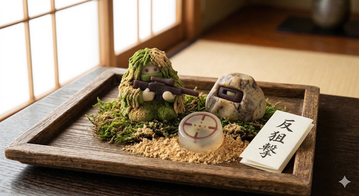 Japanese Wagashi Inspired by Counter Sniping AI image template preview