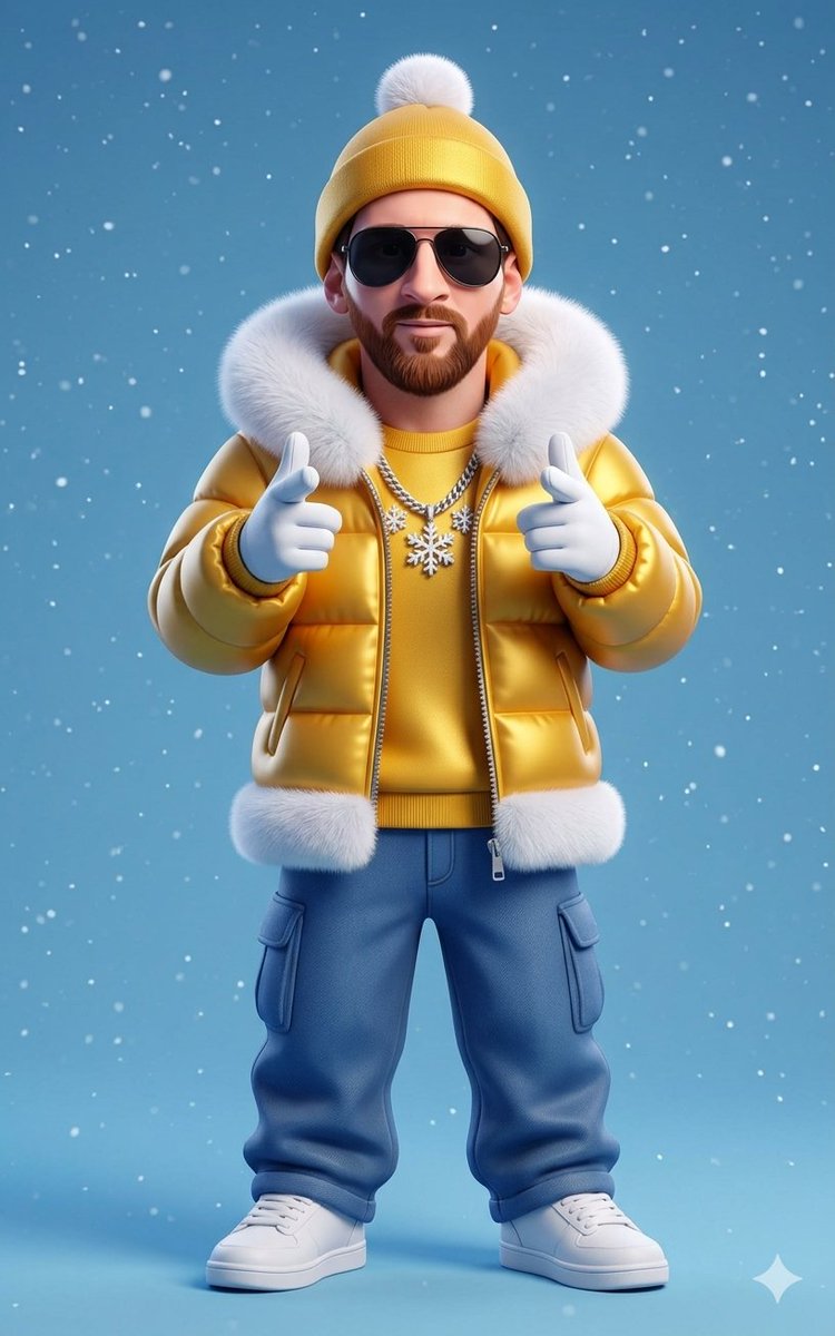 Stylized 3D Cartoon Man in Streetwear AI image template preview