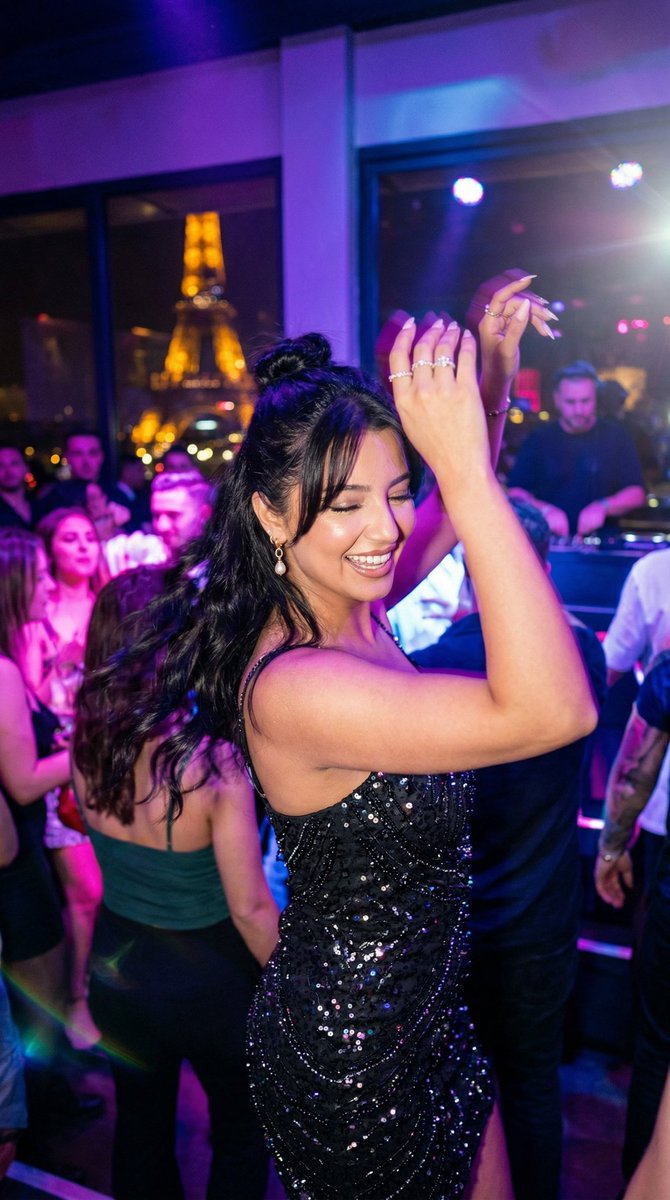 Paris Night Party Dance AI image template preview