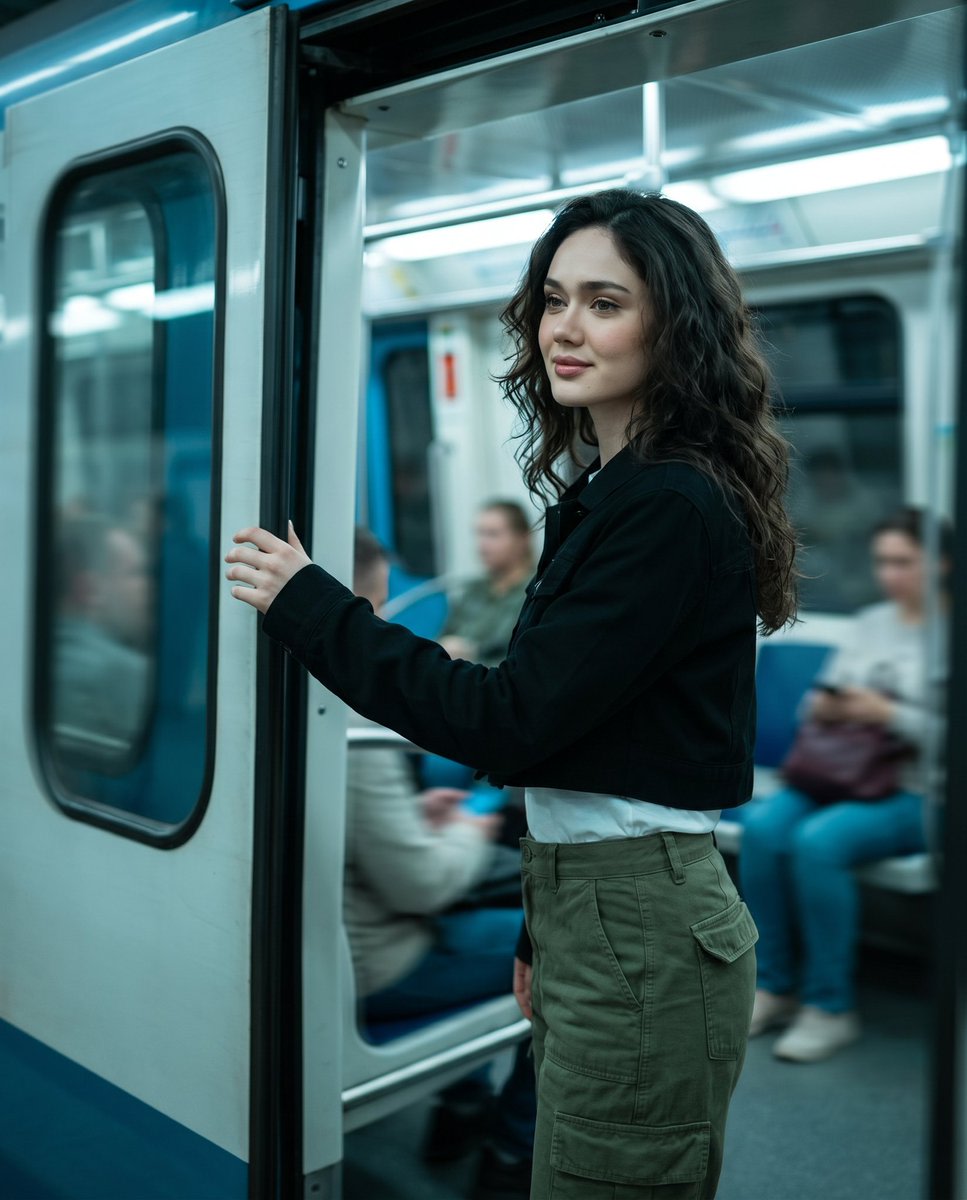 Urban Metro Cinematic Shot AI image template preview