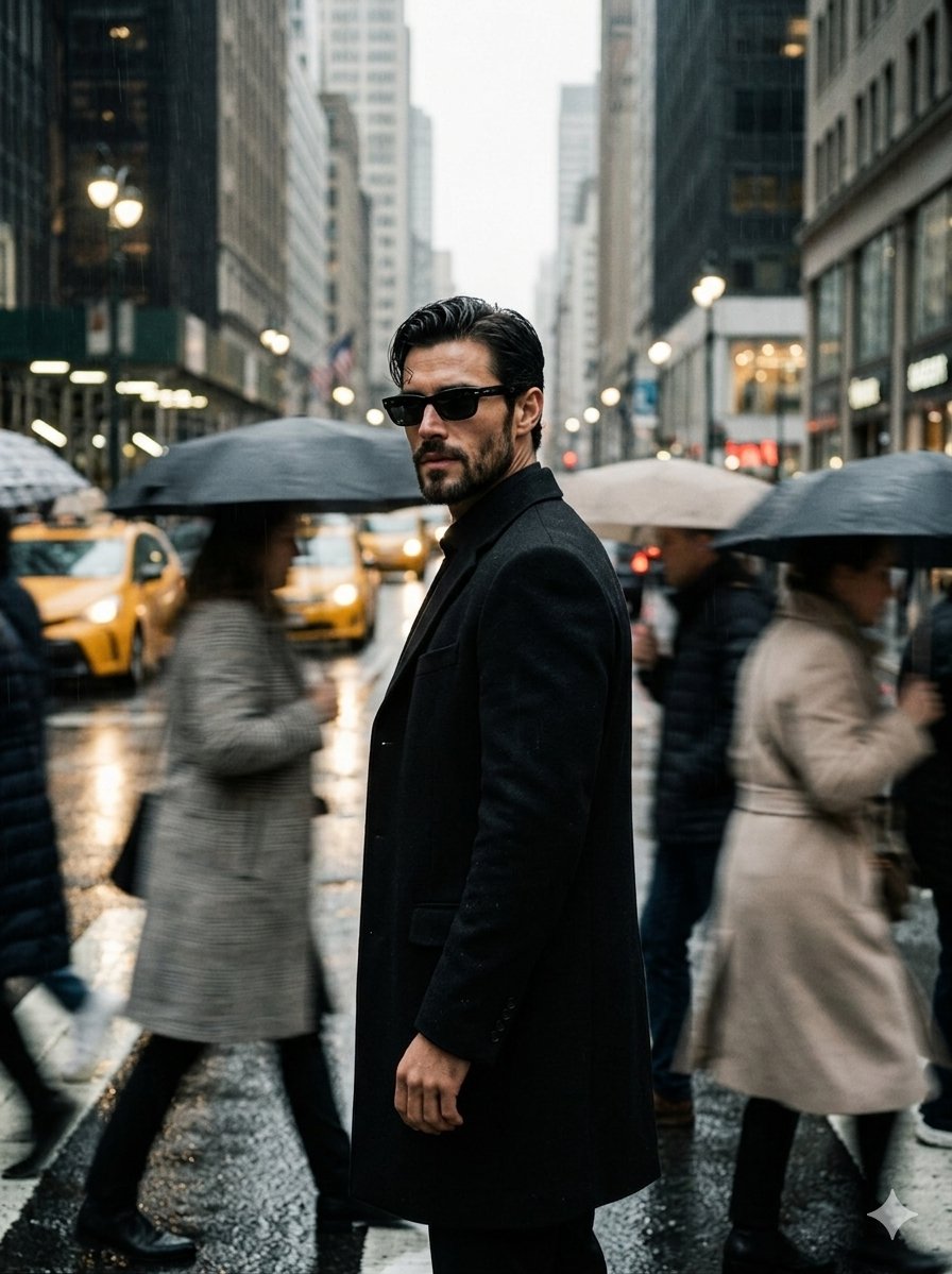 Urban Isolation Portrait AI image template preview