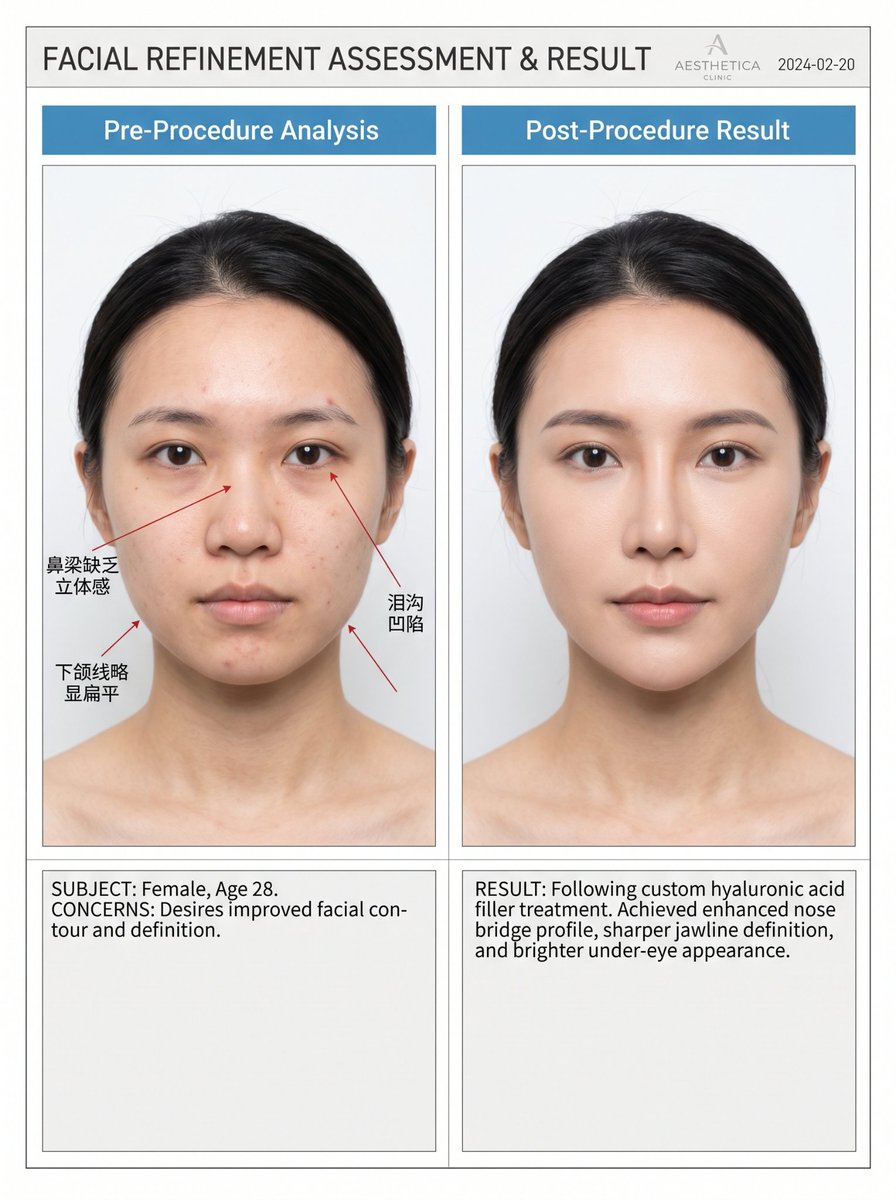 Medical Aesthetic Analysis Comparison Prompt AI image template preview