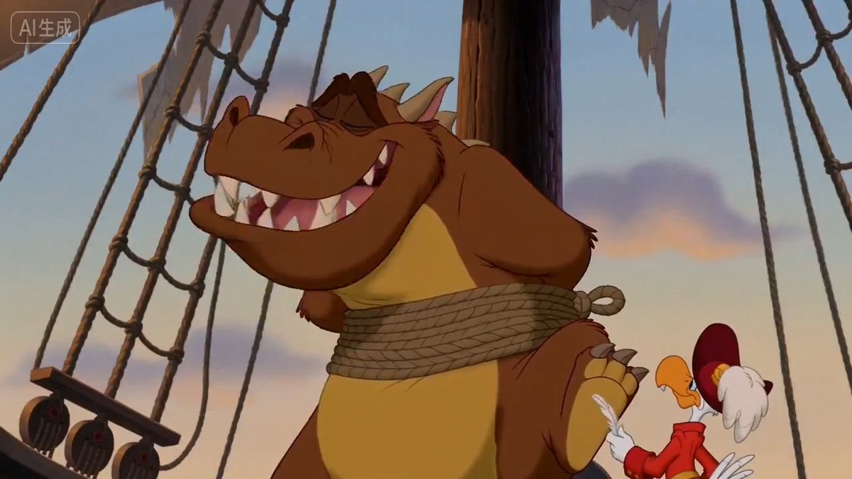 Retro Disney Style Dragon and Pirates AI template preview