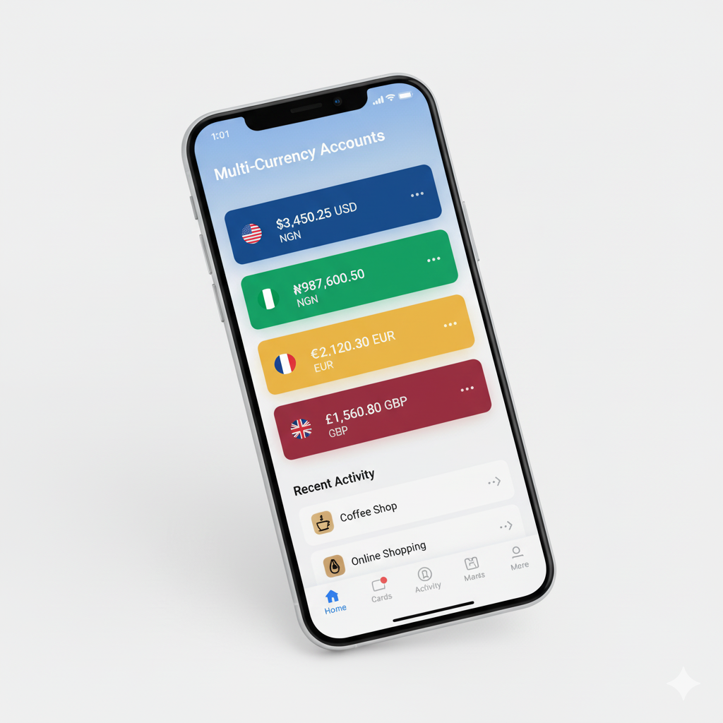 Multicurrency accounts interface