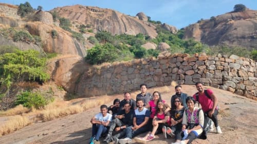 Past huddle photo 3 at Uttari Betta Sunrise Trek for Corporate Employees