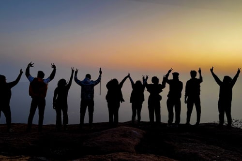 Past huddle photo 4 at Narayanagiri Sunrise Trek for Corporates