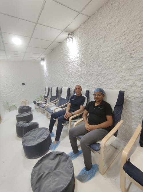 Past huddle photo 1 at Salt Cave Experience, Team Relax & Recharge