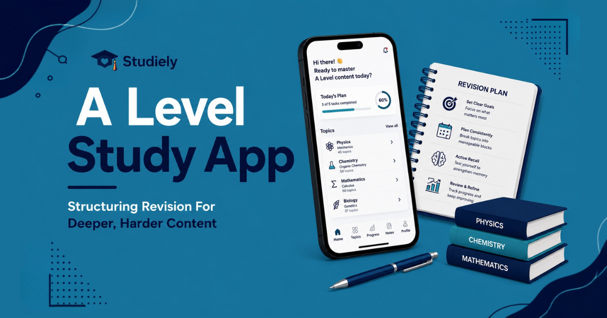 A Level Study App: Structuring Revision for Deeper, Harder Content