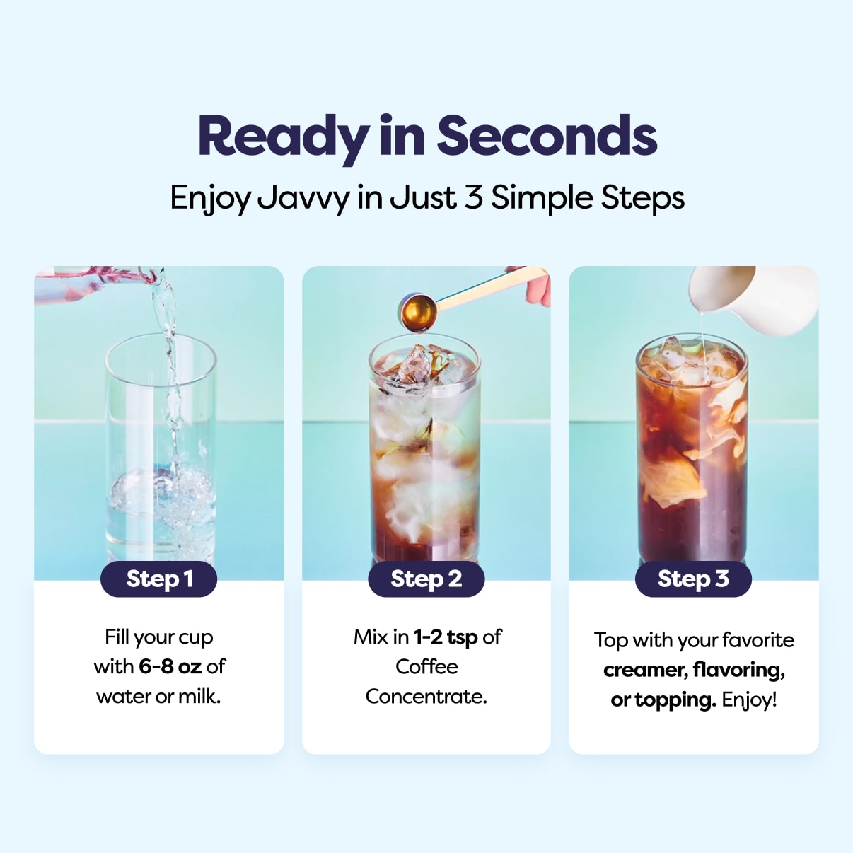 Iced Vanilla Cream Drizzle Coffee Concentrate | Javvy Coffee