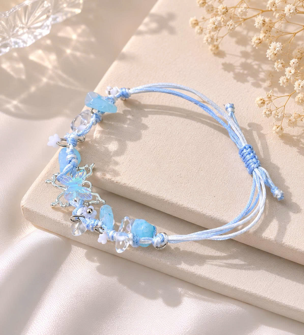 Lắc thạch anh mix bạc