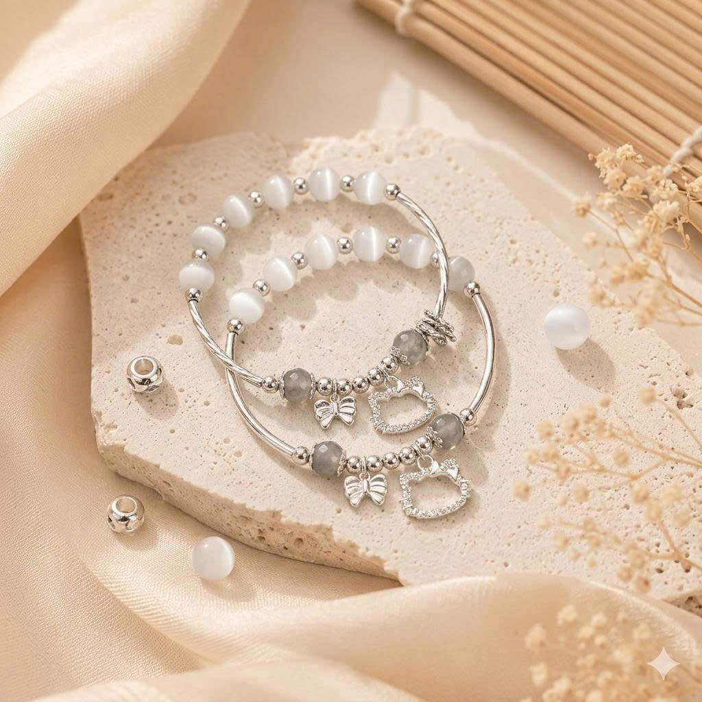 Lắc bạc phối ngọc đan xen