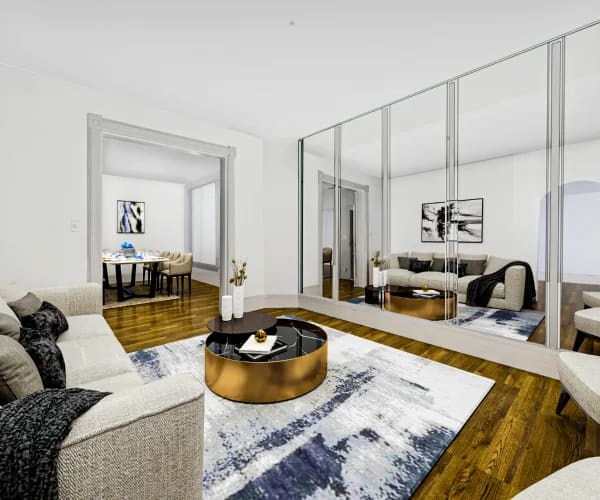 Virtual staging bedroom after render