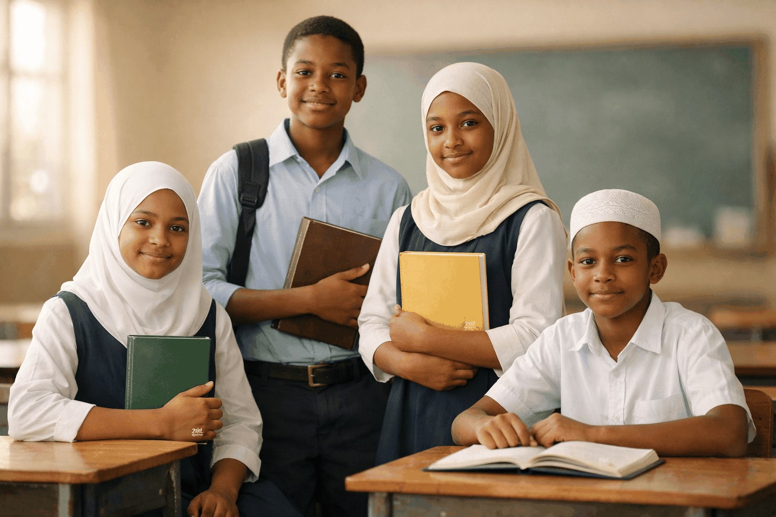 Happy student after education support