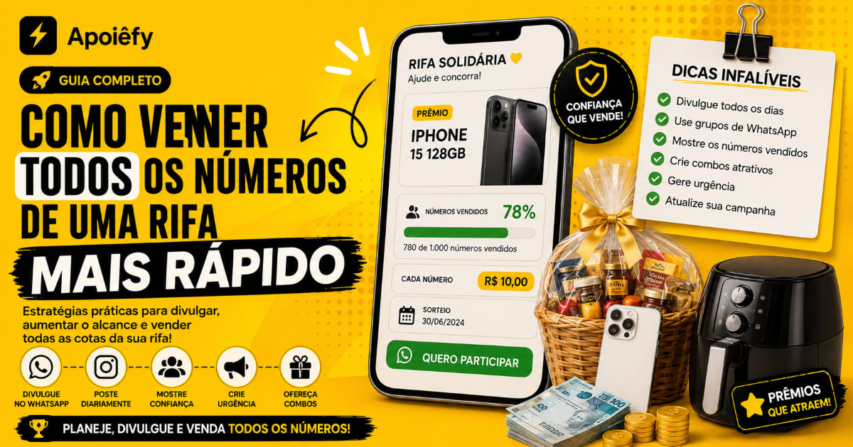 Como vender todos os números de uma rifa mais rápido