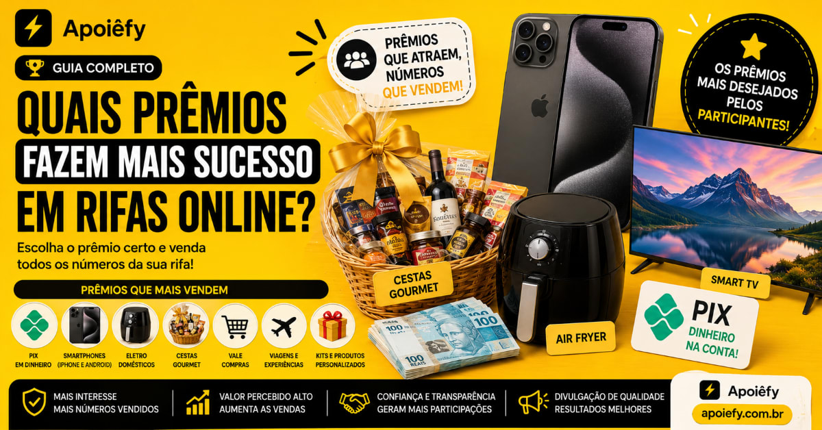 Quais prêmios fazem mais sucesso em rifas online?