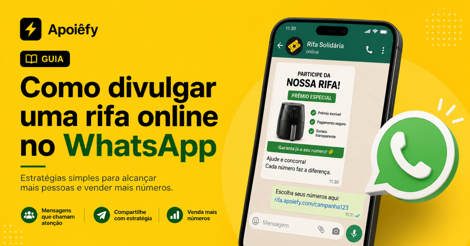 Como divulgar uma rifa online no WhatsApp