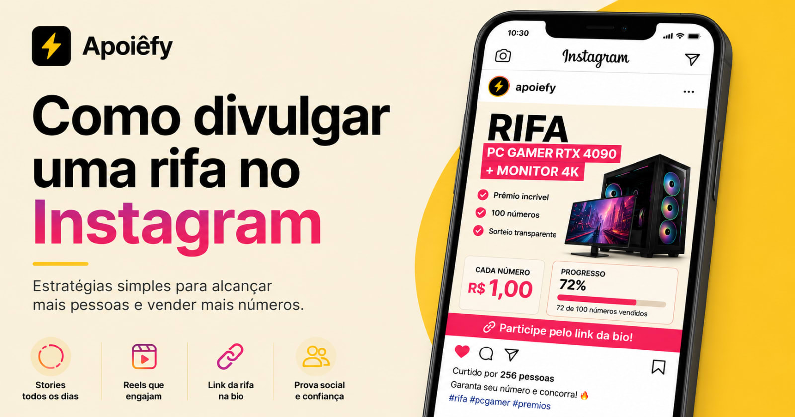 Como divulgar uma rifa no Instagram e vender mais números