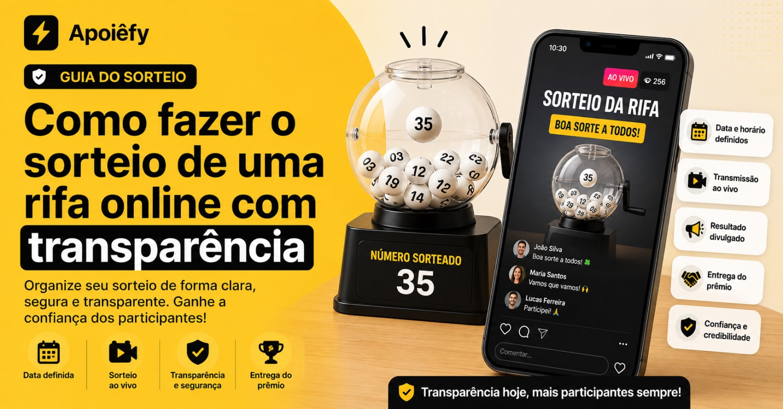 Como fazer o sorteio de uma rifa online com transparência