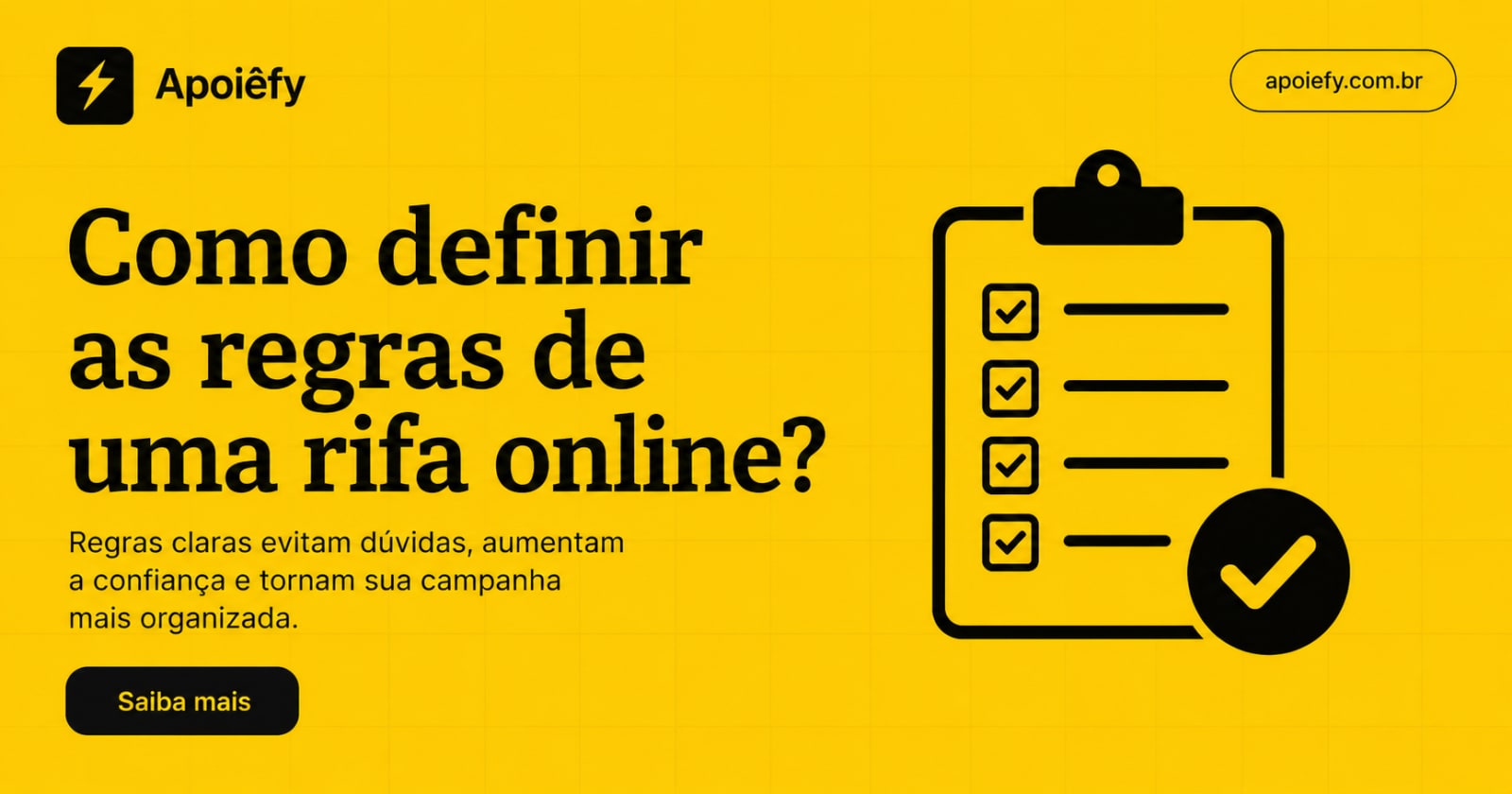 Como definir as regras de uma rifa online
