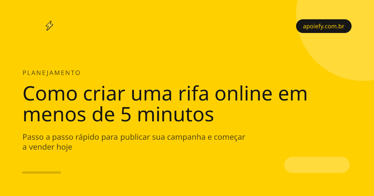 Como criar uma rifa online em menos de 5 minutos