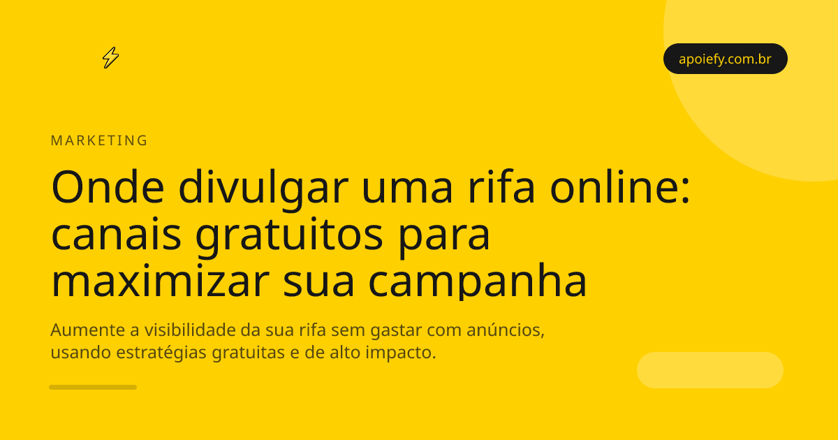 Onde divulgar uma rifa online? Os melhores canais gratuitos