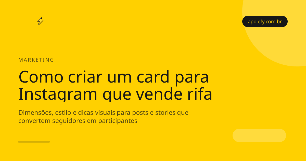 Como criar um card para Instagram que vende rifa: dimensões e estilo