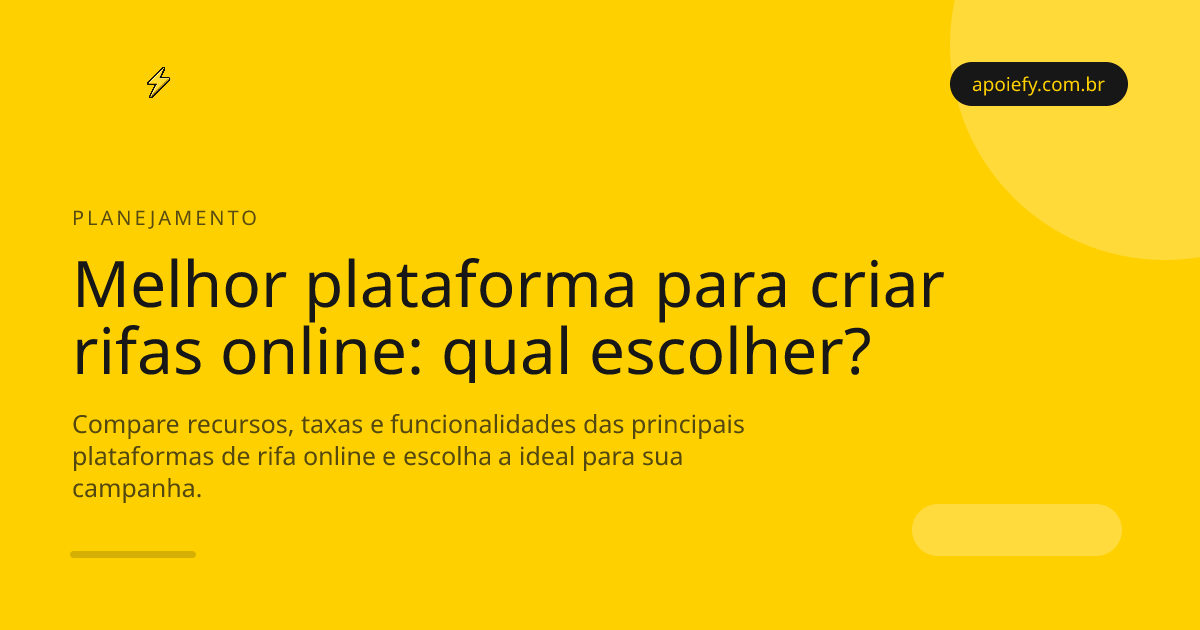 Melhor plataforma para criar rifas online: comparativo de recursos e funcionalidades