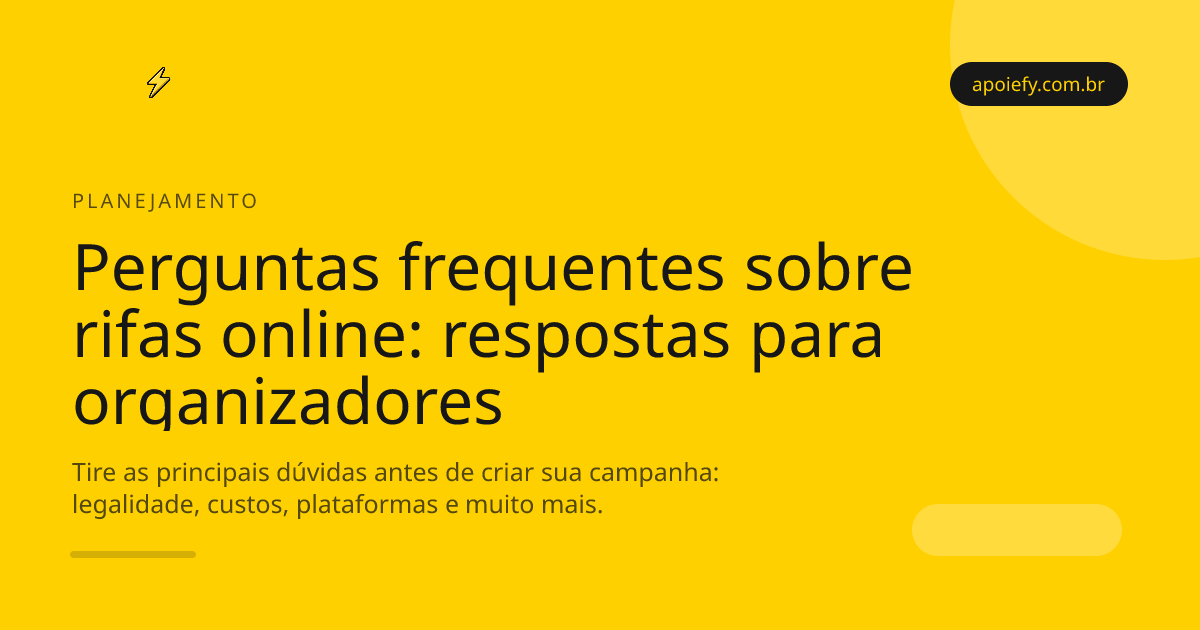 Perguntas frequentes sobre rifas online: respostas para organizadores