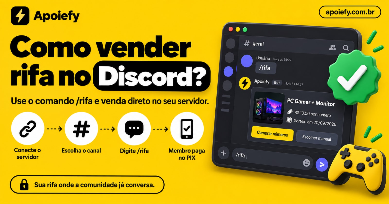 Como vender rifa no Discord com bot: guia completo do comando /rifa
