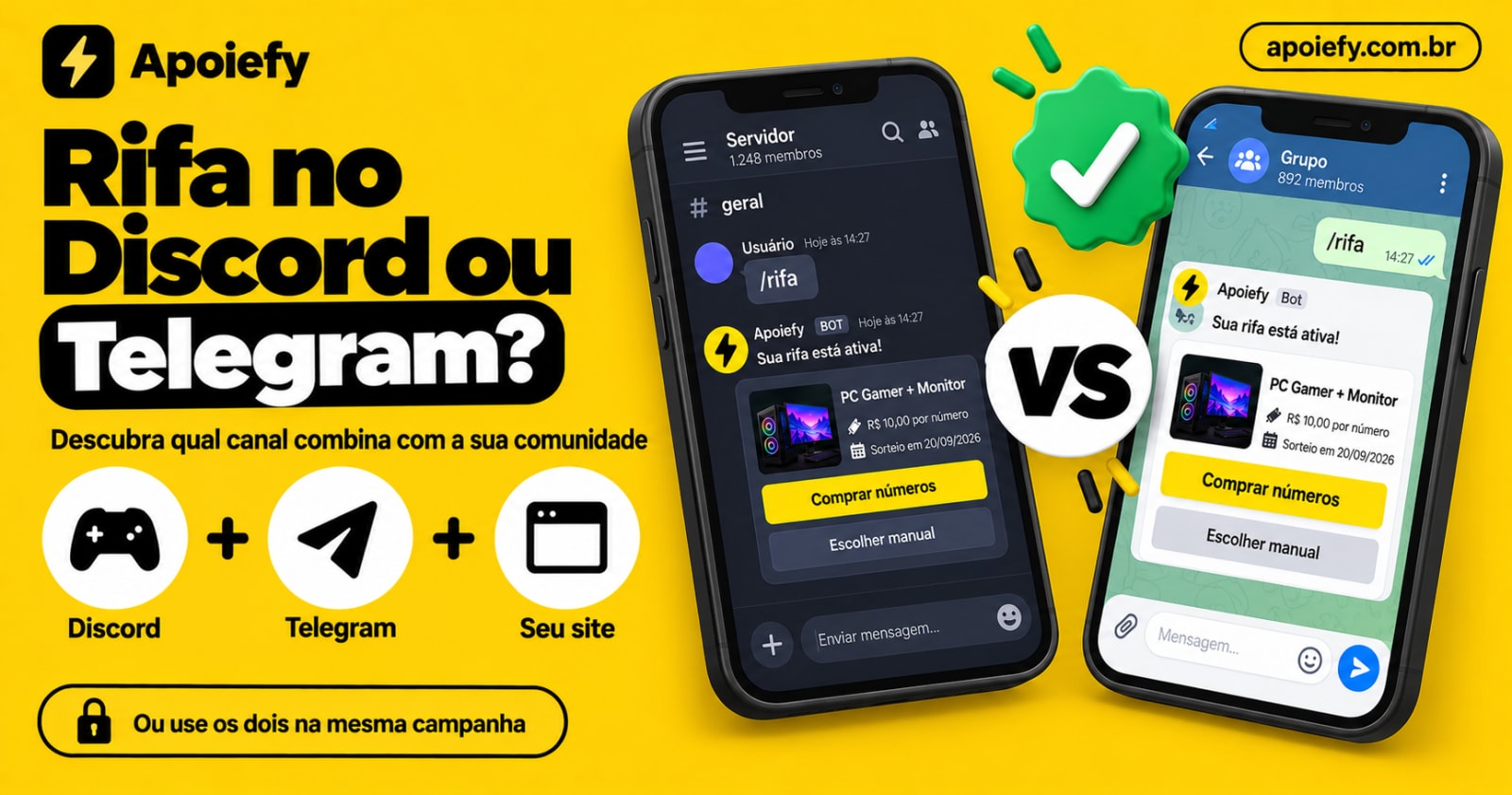 Rifa no Discord ou no Telegram: qual canal escolher para vender mais?