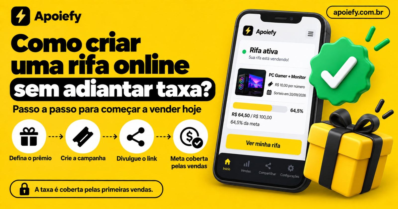 Como criar uma rifa online sem pagar a taxa adiantada (passo a passo para iniciantes)