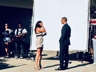 On set outdoor daytime production